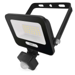 LED prožektor GLARO 20W 2000lm IP54 NW koos PIR-anduriga, must