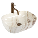 Tasapinnale Paigaldatav Valamu Marrone Shiny Rea 46,5x33x13,5