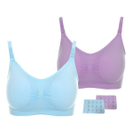 &Otilde;mblusteta rinnahoidja rasedatele ja imetavatele emadele L sinine lilla 2 tk.