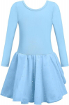 Pikkade varrukatega balletitrikoo Tutu seelikuga Balerina, 130 cm, sinine, 130cm