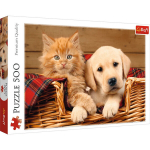 M&otilde;istatus Trefl Kutsikas ja Kassipoeg 500 t&uuml;kki armas loomade disain