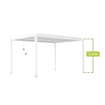 Pergola Mirpol Luxe 4x4m alumiinium valge LED-valgustus