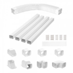 Toru katteprofiil, 5350x75x60 mm, valge, PVC