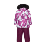 Huppa T&uuml;drukute talvekomplekt RENELY 4, burgundy pattern/ burgundy