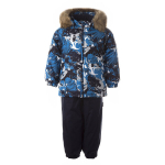 Huppa Laste talvekomplekt AVERY, Blue Pattern/ Navy, 92