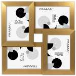 Elegantne raam Multirama 4 in 1 kuldne raam fotodele 10x15 cm