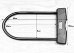 Abus Granit 460 U-lukuga rattalukk koos hoidikuga