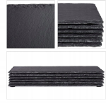 Relaxdays Slate taldrikud, 6 tk, 26x16 cm, serveerimiseks