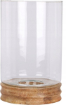Klaaskattega puidust latern, 41 cm