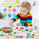 Goorder prantsuse keele &otilde;igekirja &otilde;petlik m&auml;ng t&uuml;drukutele ja poistele alates 3. eluaastast, pusle, t&auml;hestik, puidust montessori m&auml;nguasi, t&auml;htede scrabble, lugema &otilde;ppimine, kingitus lastele 4 5 6 7 8