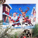 Puidust j&otilde;ulukutsikas: vanaisa k&uuml;lm hirvedega, 50 detaili