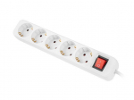 Multipistik 5 Schuko pesa Lanberg 2500 W 1,5 m Valge - - - Lanberg