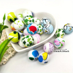 Silikoonhelmed, Powder Butterfly-10pcs