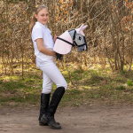 Skippi roosa mantel ja k&otilde;rvaklapid Hobby Horse