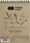 A6 spiraaliga visandiplaat, valge, 90g, 80 lehte, Happy Color