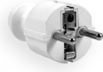 Valge Schuko pistik, 16a 250v, lahti v&otilde;etud