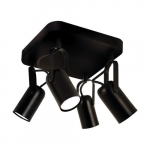 Lofta Ideus neljapunktiline seina/laevalgusti, must, 4xgu10