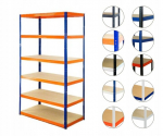 Metallist riiul Helios 196x150x30 cm, 6 riiulit, 275 kg/riiul