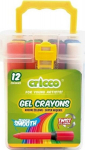 Cricco Twist geelkriidid 12 v&auml;rvitoonis plastikust &auml;mbris