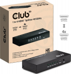 Club 3d Hdmi 2.0 4k120hz 1:4 video splitter, 4 porti, must