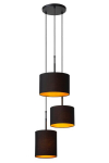 Ripplamp Lucide Maya, must/kuldne, E27