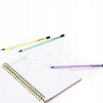 Pastelsed Hb kustutuskummiga pliiatsid, 3 tk.