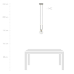 Emibig Glam 1114/1 ripplamp, must/l&auml;bipaistev