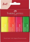 Faber-castell 1546 marker, 4 v&auml;rvi, super fluorestseeruv