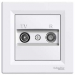 Schneider Electric Asfora Rtv pistikupesa, valge, 1 Db, vedruga pistikud