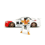 Jada Toys Street Fighter Nissan Skyline Gtr R34 rukkifiguuriga, 1:24