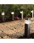 P&auml;ikesepaneeli LED lampi post 40cm must