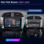 9'' Fiat Bravo 2007-2012 autoradio 6+128 GB Android CarPlay GPS-navigatsioon WiFi Bluetooth RDS USB FM DSP SWC 4Core 2din 4G LTE Andriod Auto Mirror Link