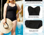 Ujumistrikoo naistele Hanna Nicole, must, 44