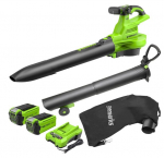 Akuga t&ouml;&ouml;tav lehepuhur-imur Greenworks GD40BVIIK2X