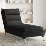 Lounge-tugitool vidaXL 4007598 must kangast patjadega, moodne