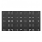 Perforatsioonipaneelid, 61x30.5x1.9 cm, must, metallist hoiustamine