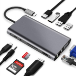 USB-C dokkimisjaam 11-in-1 HDMI ja LAN-&uuml;hendusega MacBookile, 1 tk.
