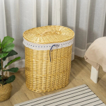 Pesukorv 100L Homcom 51x38x57cm, heledalt pruun/valge v&auml;rv
