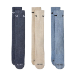 Nike Everyday Plus Cushioned sokid, 3 paari, tumehallid, beežid, helehallid SX6888 901, 38-42
