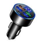 Autolaadija, 5 porti, 15 W, LED-ekraaniga
