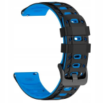 &bdquo;BestAccessories" silikoonist kellarihm 22mm, must, tumesinine