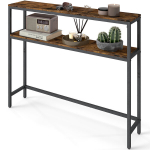 Konsoollaud 20x100x80 cm Pruun Must Kiudplaadist Teras