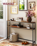 Konsoollaud 20x120x80 cm Pruun ja Must Puitlaastplaat ja Teras