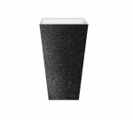 Kivimassist jalaga valamu Besco Vera Glam Graphite, 40 x 50 x 85 cm