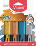 Maped fluo peps metallic glitter highlighter 4 v&auml;rvi