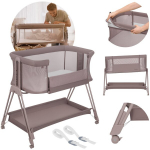 Lastevoodi ratastega, 2in1 laia ja eraldiseisva Luna Beige Taupe