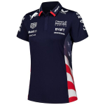 Castore Red Bull Racing naiste polo s&auml;rk America Team, tumesinine