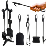 Kaminer K&uuml;tte Tarvikud 25969 | Roostevaba Teras, 5-in-1 Komplekt, Must
