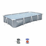Raambassein Bestway Steel Pro, 366cm x 201cm x 66cm, filtriga