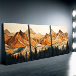 Piltide komplekt, 3 osa, 39,88*59,94cm įrėmintas